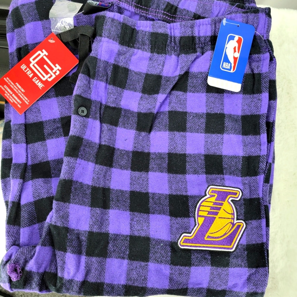 LA Lakers Flannel Pajama NBA Pants Men's XL